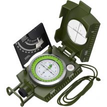 Boussole de randonnée militaire professionnelle avec inclinomètre, boussole de visée en métal, boussole de navigation avec étui de transport pour