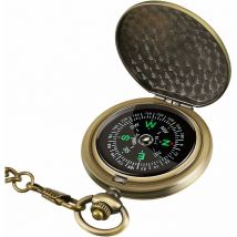 Boussole de Survie Militaire Rétro Portable Fluorescente pour Equipement de Survie, Boussole de Navigation en Plein Air, Outils pour Camping,