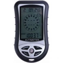 Boussole électronique portable 8 en 1 - Altimètre, baromètre, thermomètre, prévisions météo, heure,1pcs