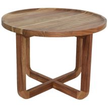 Pier Import - Bout de canapé rond en bois d'acacia fsc d 55 cm