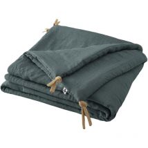 Bout de lit en lin 90 x 200 cm Soline ardoise