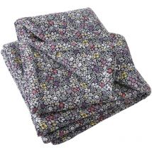 Bout de lit gaze de coton 90 x 200 cm Malia fleuri