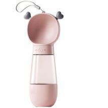 Bouteille d'eau portable pour chien, 2 en 1, bouteille d'eau portable pour chien de 350 ml, bouteille d'eau pour chien de grand diamètre anti-fuite