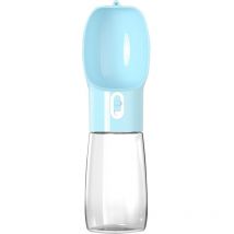 Bouteille d'eau portable pour chiens, 400 ml, en plastique, portable, pour hydrater les chiens ou autres animaux de compagnie, bleue