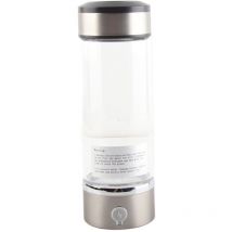 Bouteille d'eau riche en hydrogène 420ml, Générateur d'ions portable, Rechargeable usb Bouteille en verre, Convient pour la maison, le bureau et les