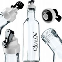 Bouteille en verre Kadax pour huile d'olive et vinaigre 250 ml avec distributeur d'huile et de vinaigre