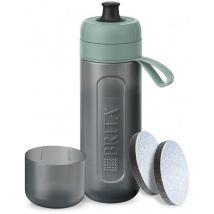 Bouteille de sport avec filtre à eau Modèle Active Vert foncé (600 ml) – Bouteille compressible sans bpa, filtre le chlore, les impuretés organiques,