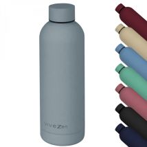 Bouteille, gourde isotherme chaud ou froid en acier inoxydable, réutilisable - 500 ml - Gris clair Vivezen