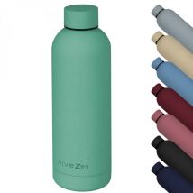 Bouteille, gourde isotherme chaud ou froid en acier inoxydable, réutilisable - 750 ml - Vert Vivezen