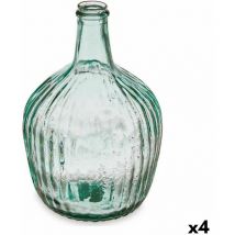 Décoration de bouteilles à rayures 16 x 29,5 x 16 cm transparent (4 unités)