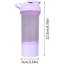 Fei Yu - Bouteille shaker pour protéines de 500 ml, bouteille de mélange bleue, bouteilles d'eau de sport pour l'entraînement, bouteilles d'eau de