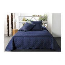 Boutis contemporain bleu marine - 180x240cm - Bleu marine