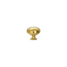 Bouton anglais laiton sans rosace - Décor : Poli - Diamètre : 25 mm - Hauteur : 23 mm Fosun