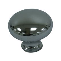 Bouton anglais laiton sans rosace - Décor : Chromé - Diamètre : 25 mm - Hauteur : 23 mm Fosun