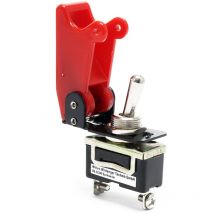 Wiltec - Bouton d'arrêt d'urgence – 35 a / 125 v – 15 a / 250 v – Kill switch Knock out avec capuchon en rouge – Interrupteur on-off