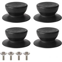 Treetalk - Bouton de couvercle 4 pièces, bouton de remplacement de couvercle de cuisine universel, couvercle en verre, poignée de couvercle en verre
