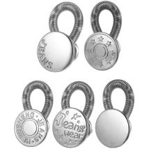 Bouton de jean 1 lot de 5 rallonges de jeans sans couture, rallonge de ceinture de jean pratique