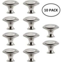 Bouton de Meuble Cuisine Poignées Cabinet Acier Inox Portes Coupe Décoration Porte Cabinet Placard Tiroir Armoire - 10 pcs