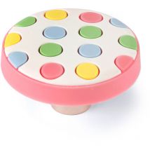 Bouton de meuble Style enfantin juvénile En pvc-zamak Finition multicolore Mesures 404024mm Système de fixation Comprend des vis M4 2 unités - talla