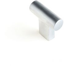Bouton de meuble Style contemporain Fabriqué en laiton Finition aluminium Mesures 331231mm Système de fixation vissé Comprend des vis M4 1 unité