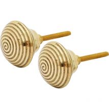 Bouton de porte conique spirale (Lot de 2)