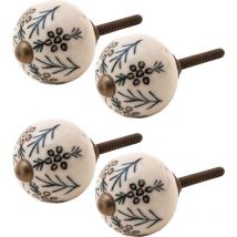 Bouton de porte rond baies (Lot de 4)