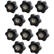 Bouton de Serrage M6, Ecrou Étoile, Écrou De Serrage M8, Bouton de Serrage à Filetage Moleté, Étoile Tête Écrous De Serrage Bouton, pour les