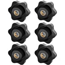 Bouton de Serrage M8, Ecrou Étoile, Bouton de Serrage à Filetage Moleté, Écrou De Serrage M8, Étoile Tête Écrous De Serrage Bouton,pour les