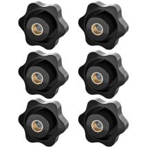 Bouton de Serrage M8, Ecrou Étoile, Bouton de Serrage à Filetage Moleté, Écrou De Serrage M8, Étoile Tête Écrous De Serrage Bouton,pour les