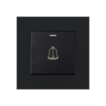 Bouton de sonnette extérieur, interrupteur de sonnette 220-250V avec panneau en verre trempé. Ce bouton poussoir de carillon étanche fonctionne sans