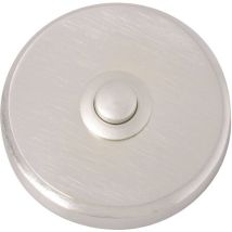 Heidemann - Bouton de sonnette simple 70083 nickelé 24 V/1 a
