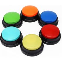 Tigrezy - Bouton d'enregistrement vocal, buzzer de dressage d'animaux de compagnie, enregistrement et lecture de 30 secondes, cadeau amusant pour le