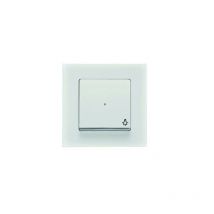BJC - Bouton diffuseur symbole lumière chrome blanc polaire Siemens Delta miro 5TG62705CW21