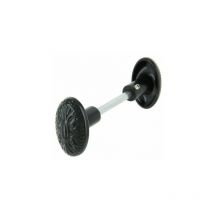 Bouton double aluminium noir 6