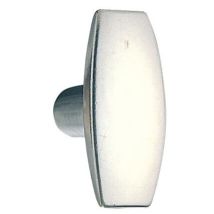Bouton Double Aluminium Poli 1 Portee Carre De 6 X 90 Mm