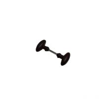 Bouton double ovale Rouille aluminium