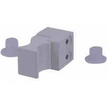 Bouton double pour porte. portail et grille ovoidenoir - Section du carré : 6 mm - Longueur du carré : 90 mm - Portée : 1 m et 2 m Dubois Industries