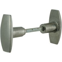 Bouton Double En Alu Poli - Duval - Tige Carrée 6 X 90 Mm