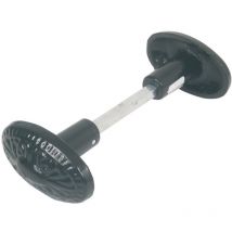 Jardinier Massard - bouton double orné en fonte peint noir J502181