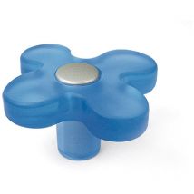 Bouton en plastique avec finition bleue, dimensions: 49x49x26mm ø: 49mm - talla