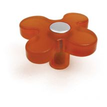 Bouton en plastique avec finition orange, dimensions: 49x49x26mm ø: 49mm - talla
