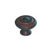 Dubois - Bouton fer rouillé - Diamètre : 30 mm - Hauteur : 22 mm - Décor : Rouillé ciré