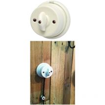 Fraschetti - bouton interrupteur porcelaine antique napoleon blanc -40416