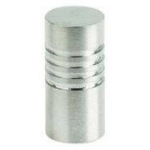 Bouton laiton - Hauteur : 25 mm - Décor : Nickelé mat - Diamètre : 12 mm - Matériau : Laiton - valli&valli