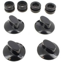 Bouton noir 12h par 4 - table de cuisson