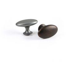 Ovale simple - Bouton 60Mm. -22 Vieil Argent