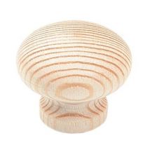 Bouton de meuble contemporain en pin brut - ø 40 mm - hauteur 33 mm - 7240