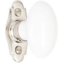 Bouton ovale sur platine finition nickelé - MERIGOUS - V539711100