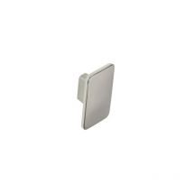 Bouton pour meuble moderne Siro Zamak - 58 x 33 mm - Nickelé Satiné