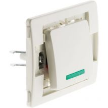 Bouton poussoir à voyant bornes auto - non monté - Blanc - Venus - Zenitech